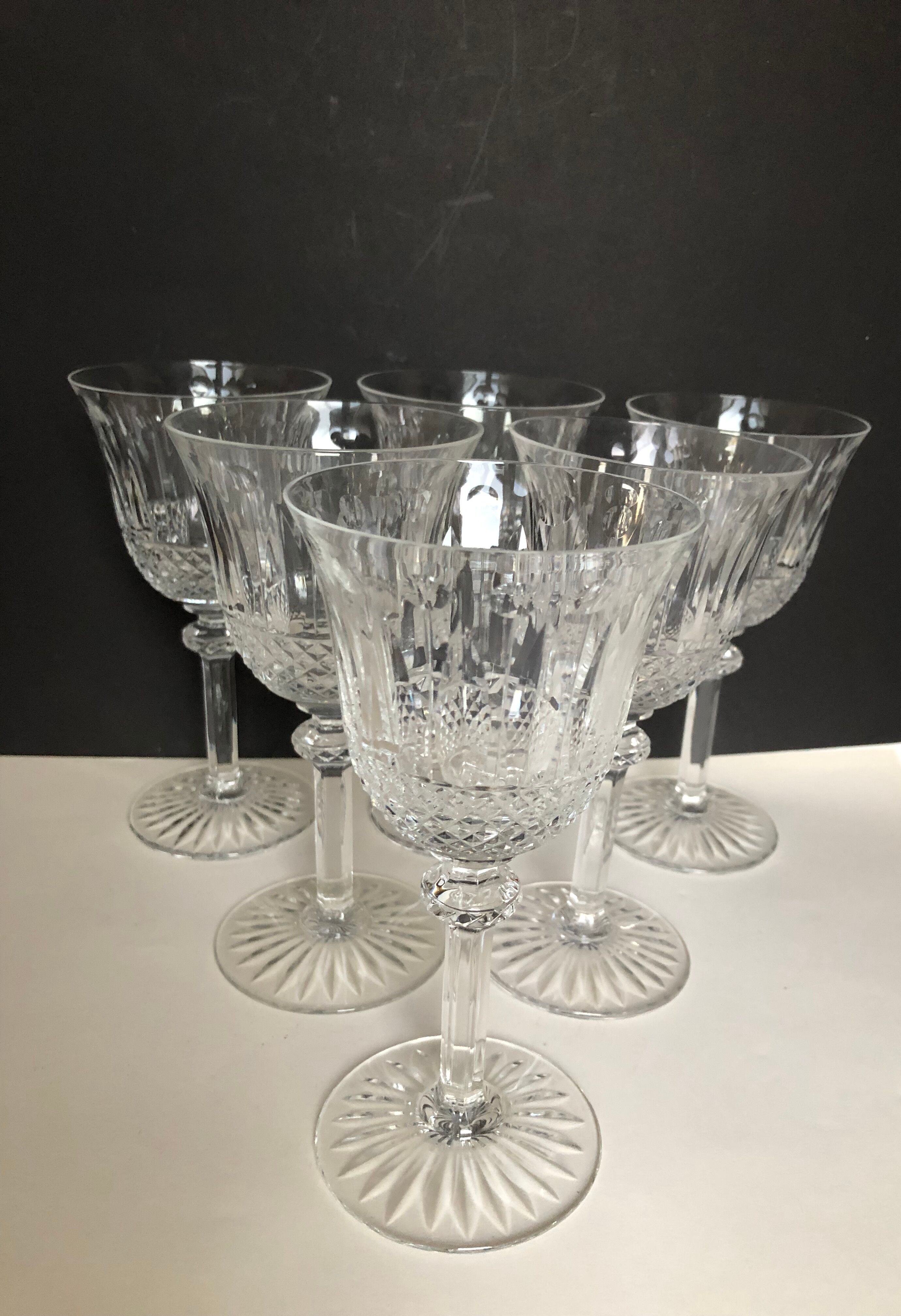 6 crystal water glasses from Saint Louis Tommy