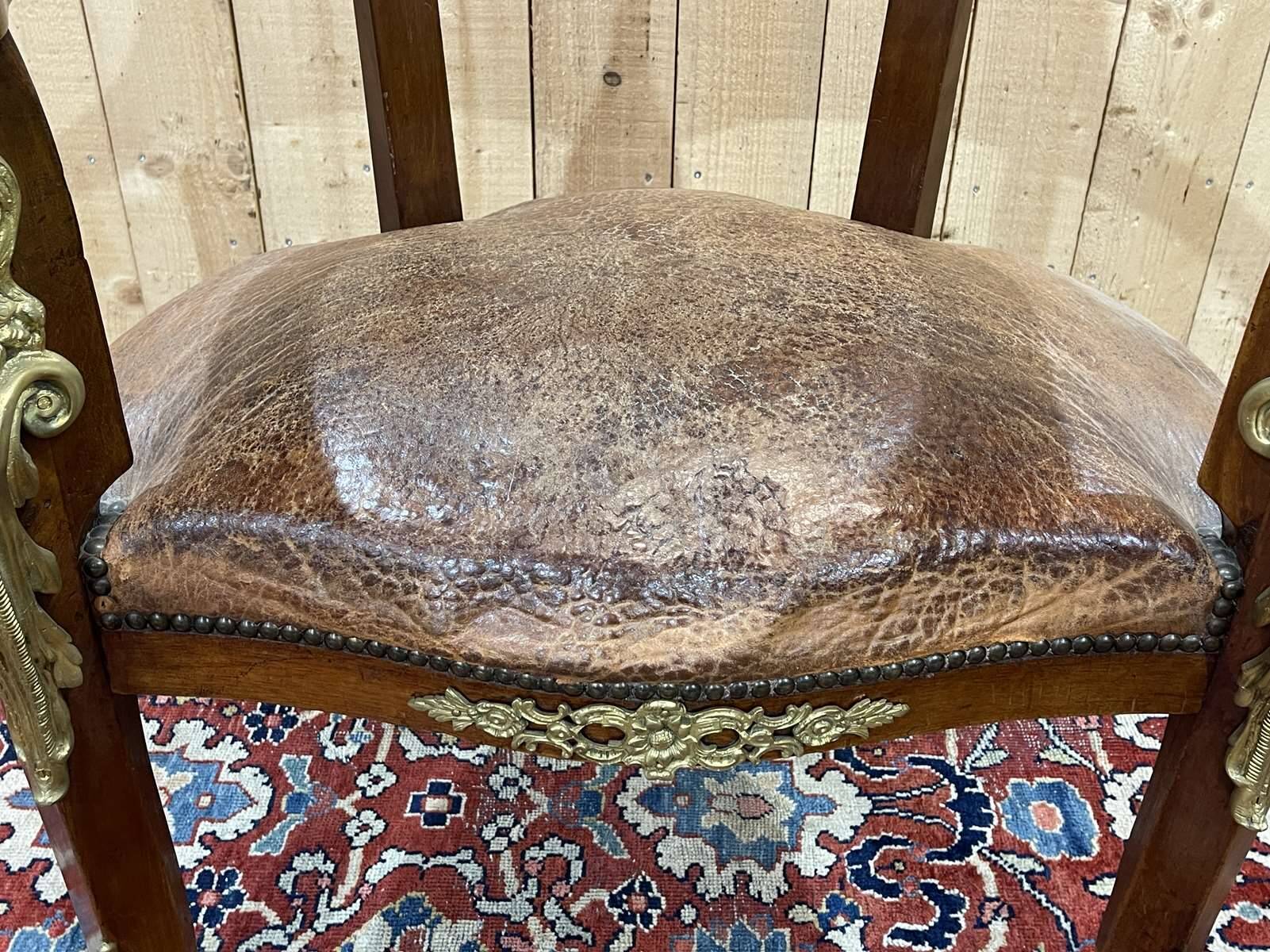 Regency style desk and armchair from the Napoleon III period - late 19th century