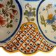 Dish, egg server in hand-painted earthenware, signed Geo Martel