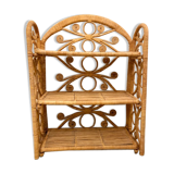 Peacock rattan folding shelf