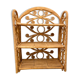 Étagère pliante en rotin peacock