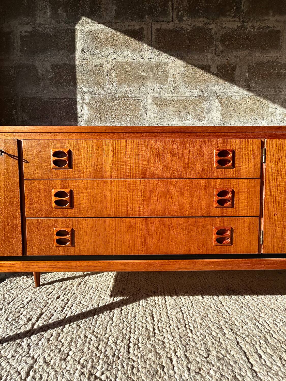 Vintage Scandinavian teak sideboard - unique piece - 1960s/70s