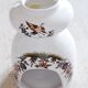 Lot of three small dessert plates decorated "Moustiers"