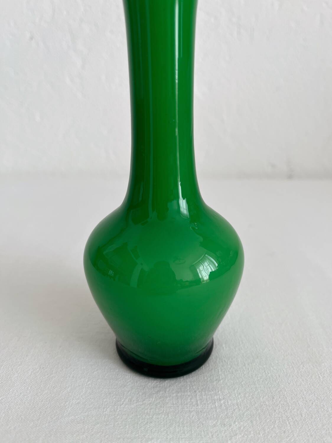 Vintage green opaline soliflore vase