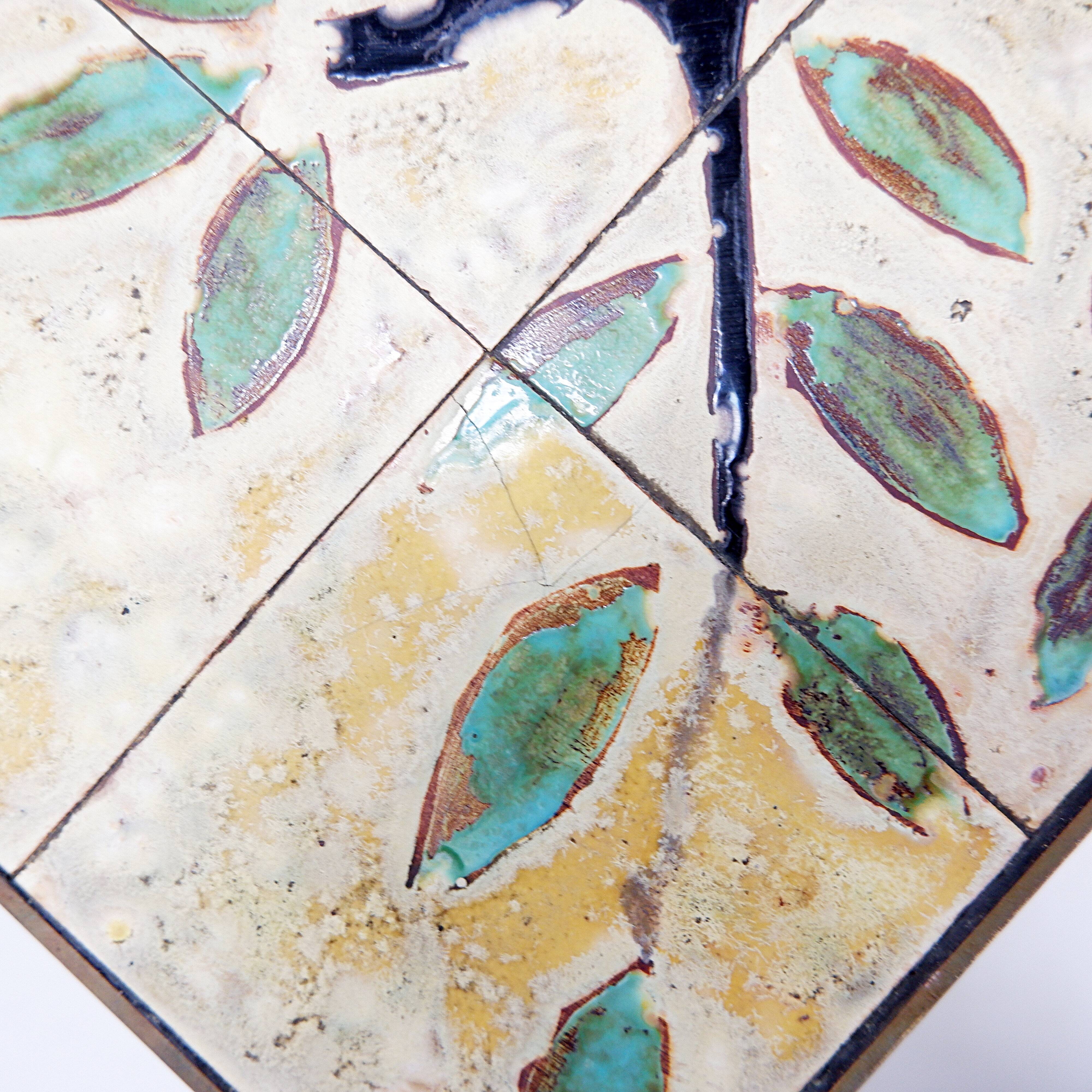 Coffee table with ceramics by Charles Emile Pinson, circa 1958.