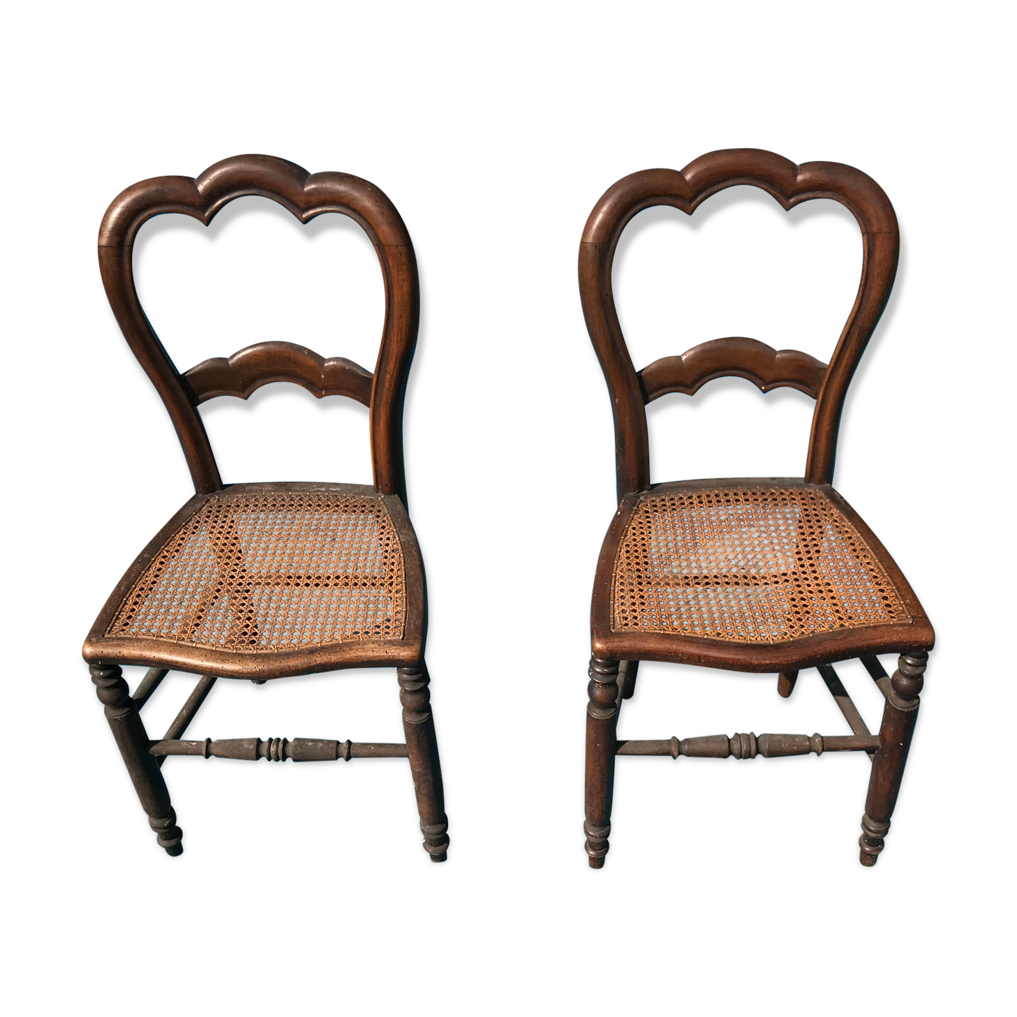 Pair of cane chairs