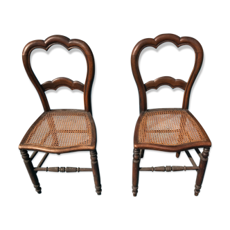 Pair of cane chairs