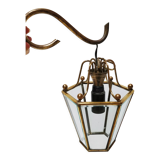 Lanterne en laiton et verres biseautés