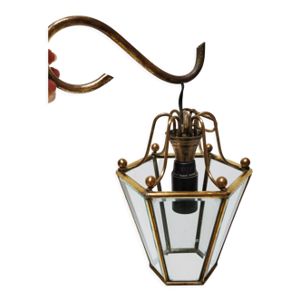 Brass lantern and beveled glasses