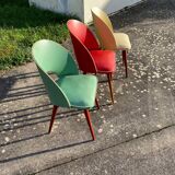 Table and its 3 vintage chairs