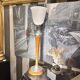 Table lamp, wood and opaline glass, mazda, art deco, 1920s – france