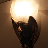 Pair of bronze wall lamps Art Deco style early twentieth century