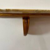 Italian Art Deco Console in Cherry Wood and Siena Marble by Paolo Buffa, 1940s