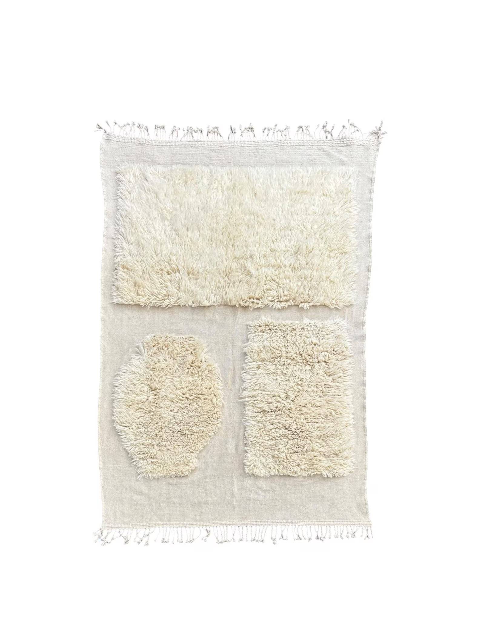 Modern Berber Beni Ouarain wool rug