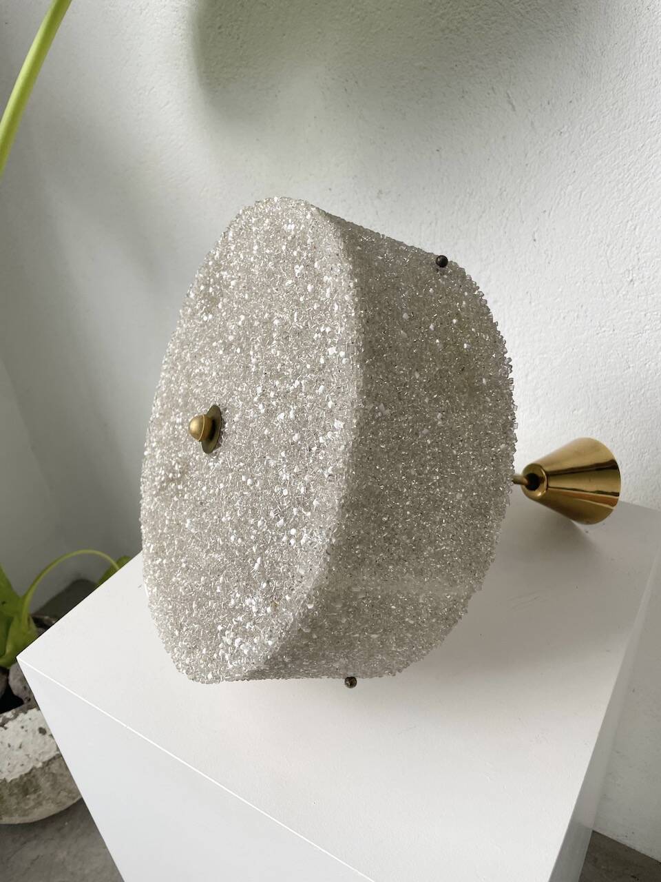 70s granite Perspex pendant light