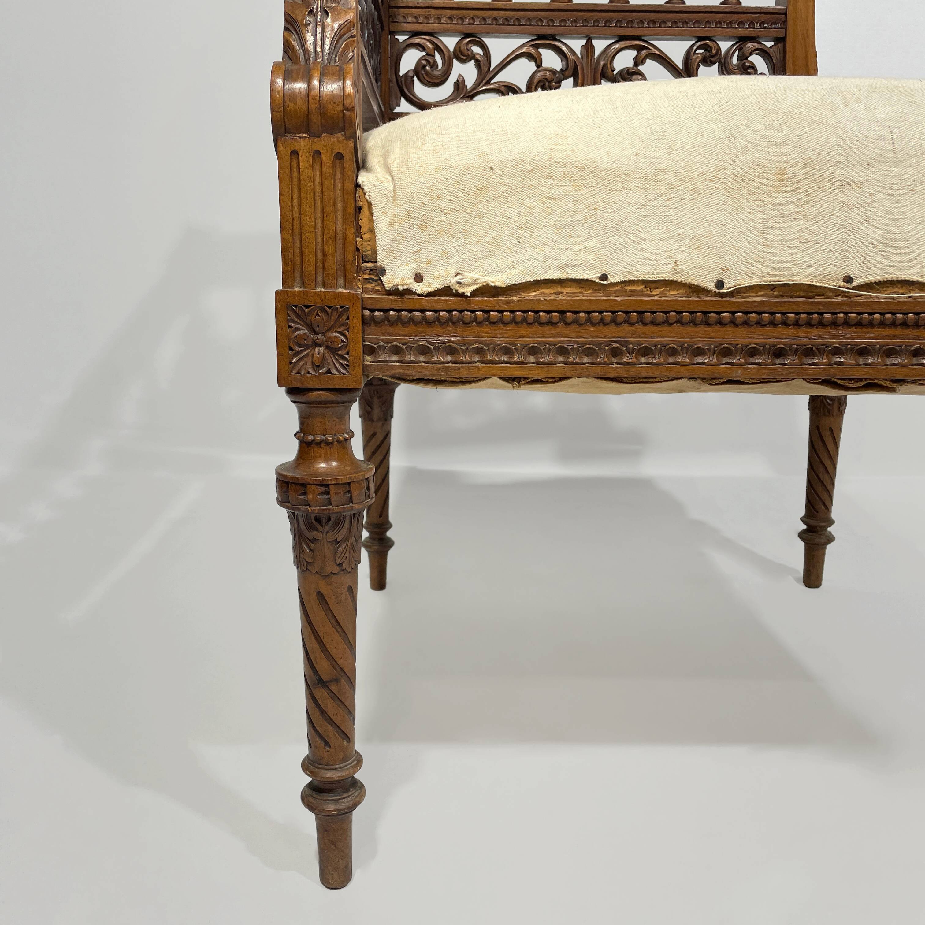 Napoleon III style corner chair