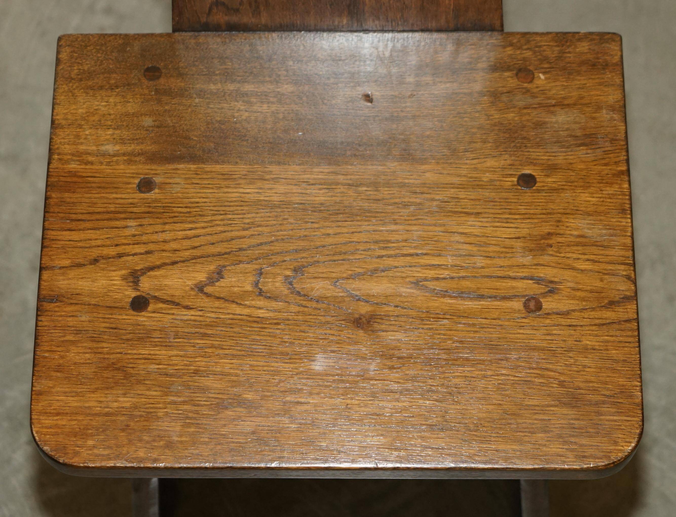 Pair of Victorian Arts and Crafts chairs with four boards.