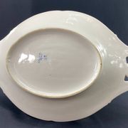 Oblong dish in Paris Sèvres porcelain with Louis XV style floral decoration