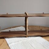 Vintage wooden wall shelf in Napoléon III style – 2 levels