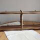 Vintage wooden wall shelf in Napoléon III style – 2 levels