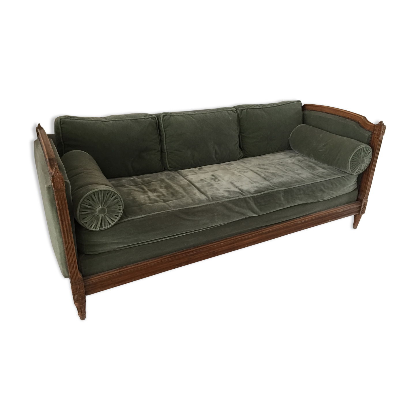 Antique velvet sofa