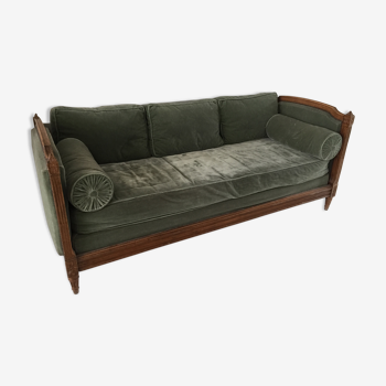 Antique velvet sofa