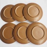 Set of 6 stoneware dessert plates