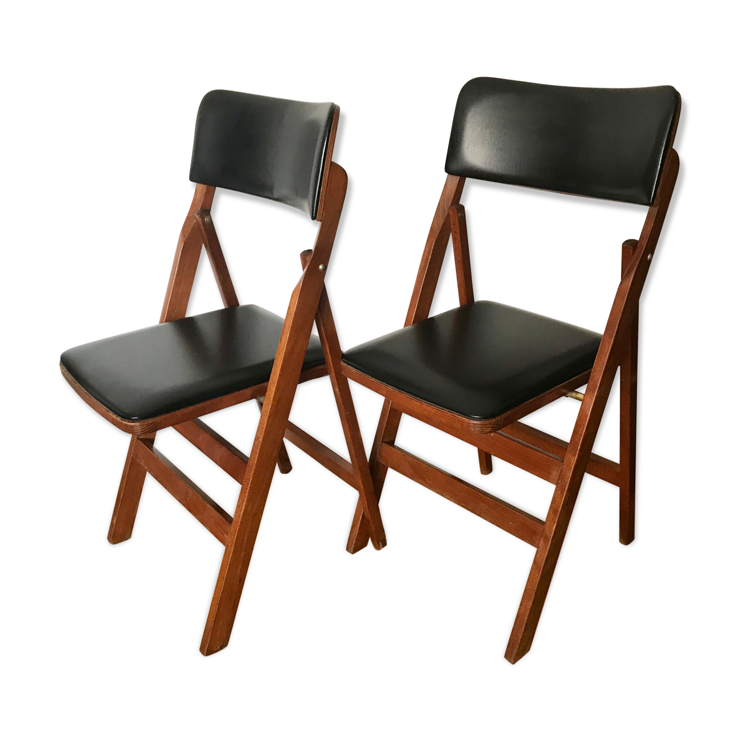 Pair of folding Scandinavian chairs
