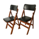Pair of folding Scandinavian chairs