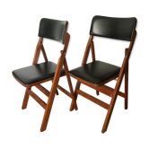 Paire de chaises scandinaves pliantes