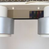 Ceiling lamp indus 2 large spots with a lampshade reflector aluminum
