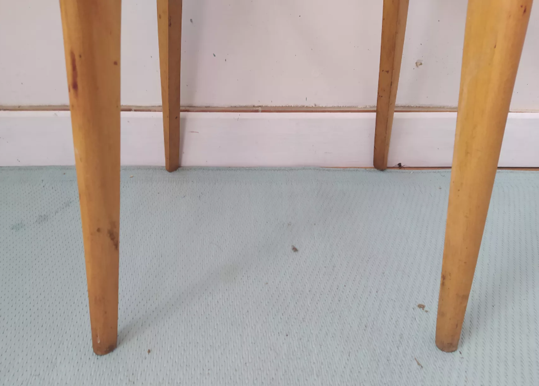 Tabouret de bar vintage en bois stella