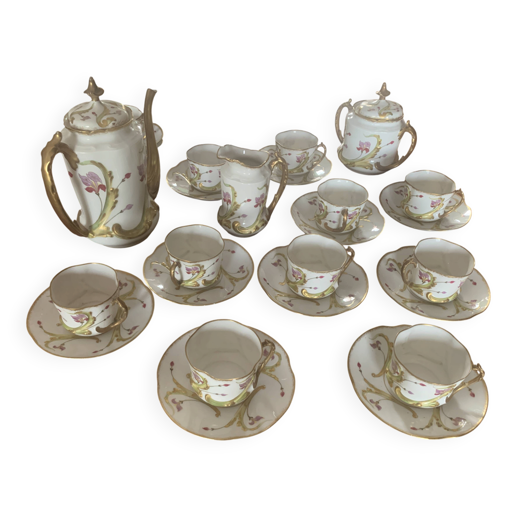 Limoges porcelain coffee service from 1900