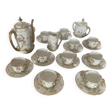 Limoges porcelain coffee service from 1900
