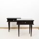 Pair of rosewood bedside tables, with drawer.