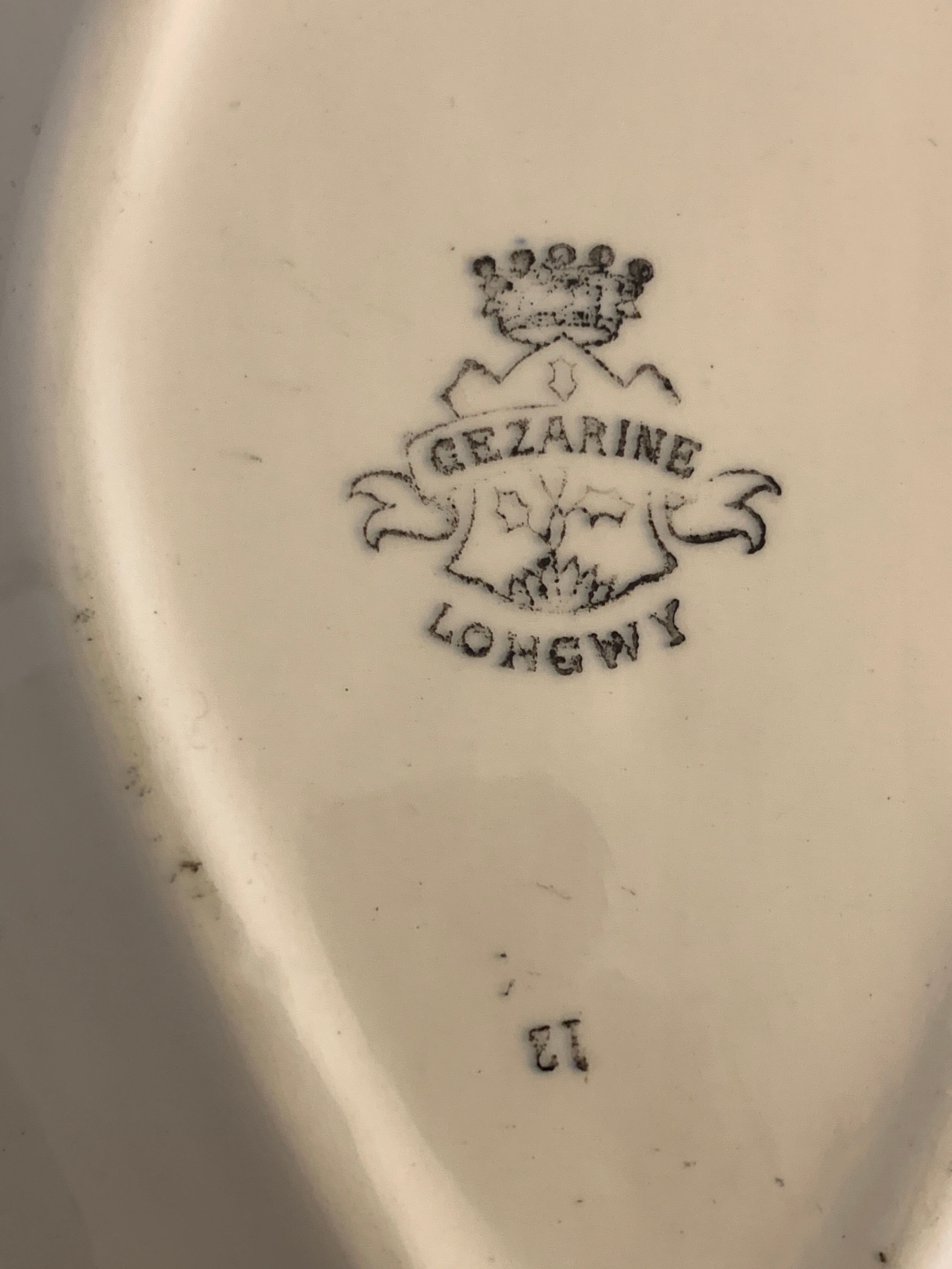 Pair of art deco raviers signed Longwy and numbered, model Gerazine