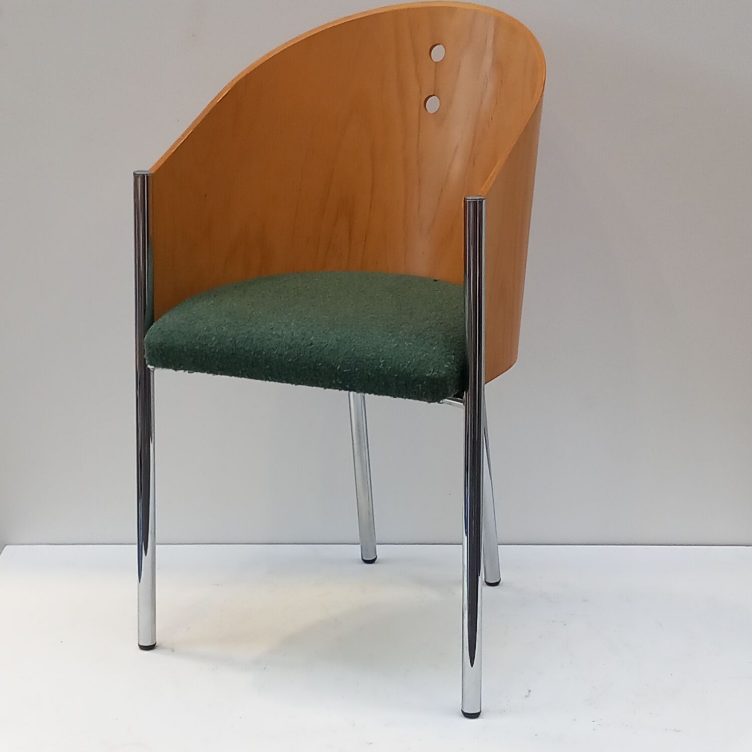 Chaise années 80 bois moulé