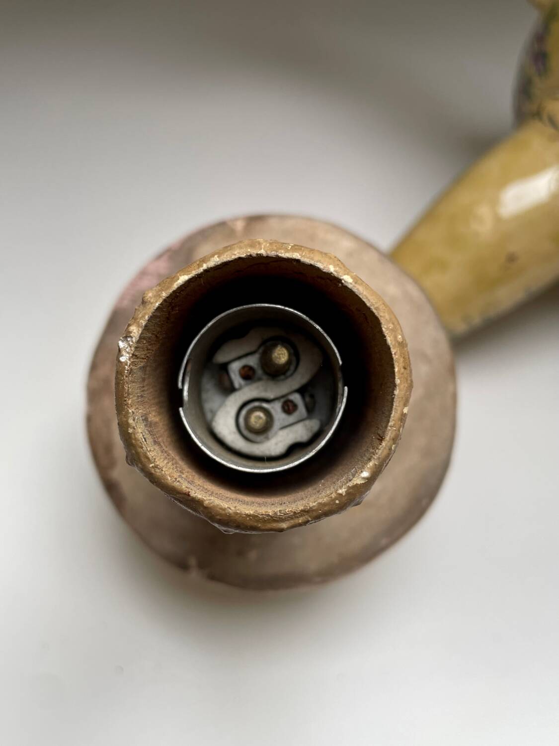 Chandelier with 4 lights in Saint-Aignan earthenware, circa 1940