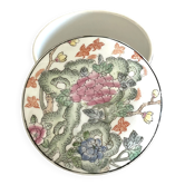 Vintage Chinese Porcelain Trinket Box H.F.P. Macau Famille Rose 1970s
