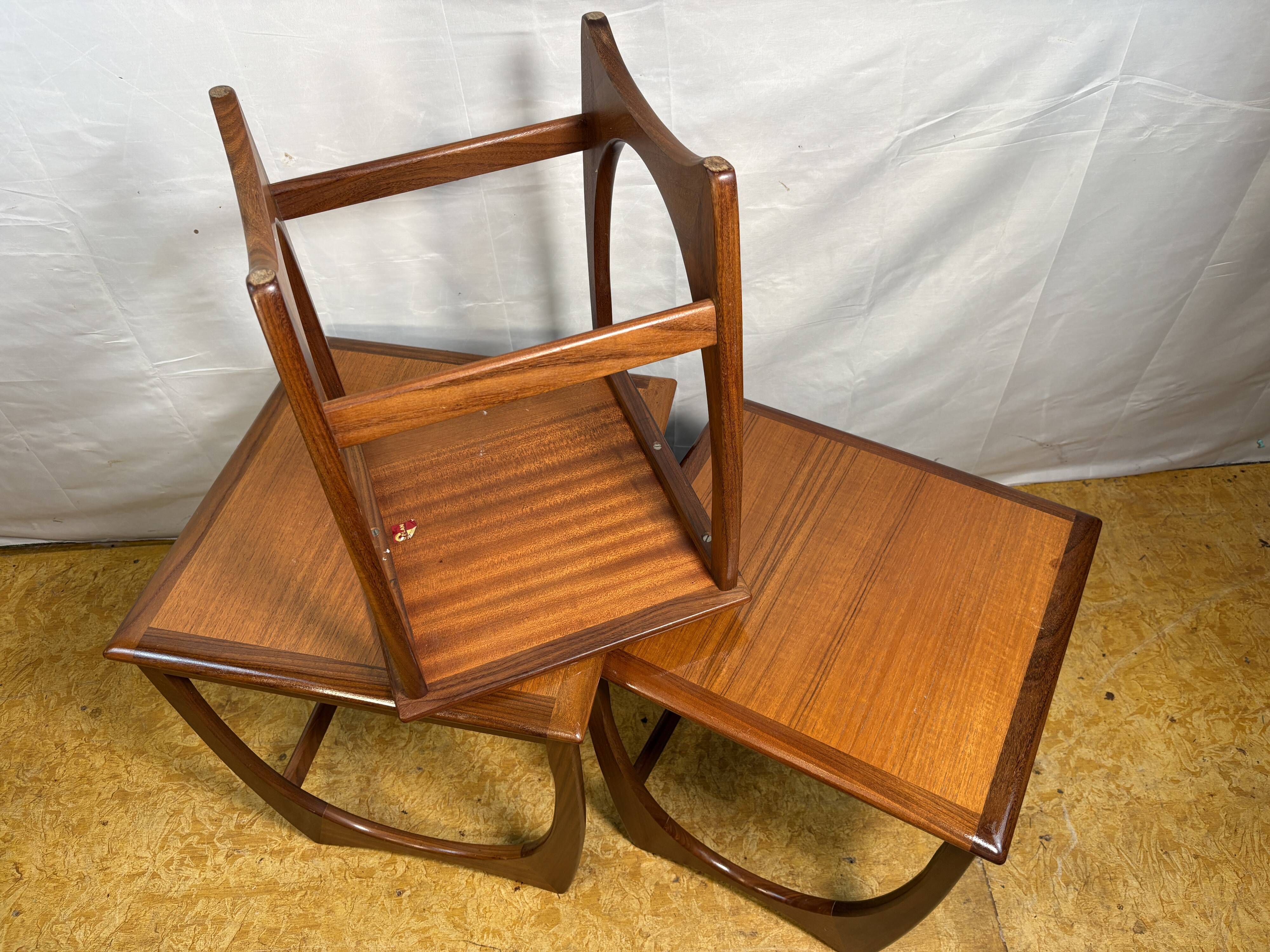 Mid- century retro vintage teak nest of tables by g plan 1960 Danish Design