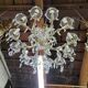 Lustre pampilles gaine de verre 12 ampoules