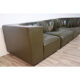 Modular vintage leather sofa by Tito Agnoli for Mobilier International 1970