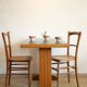 Bistro table and its two 1950s chairs