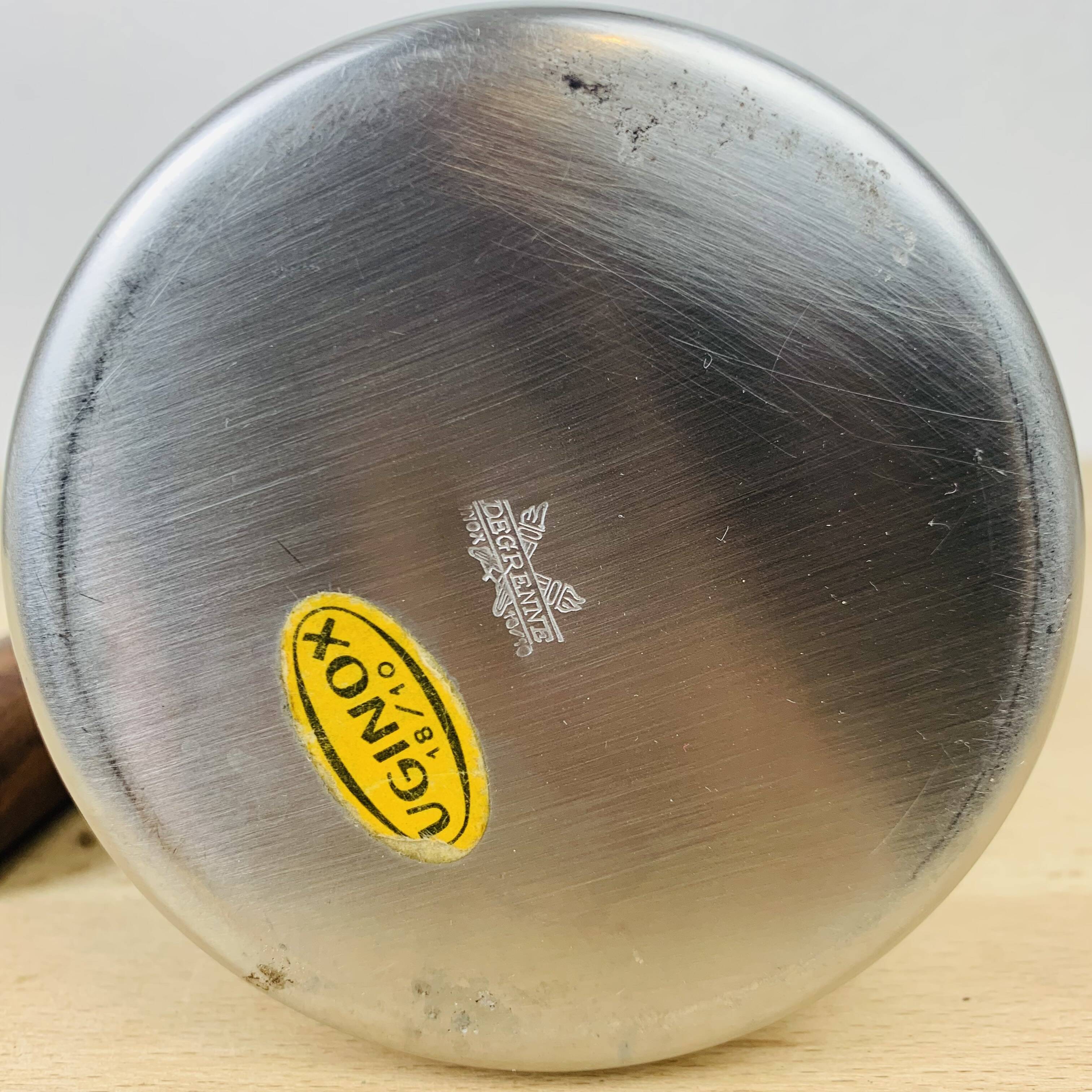 Scandinavian pitcher by Guy Degrenne stainless steel and wood