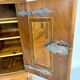 Antique 19th century Biedermeier art deco chest of drawers in walnut with wrought iron locks
