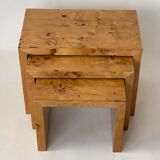 1970s burl nest tables