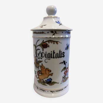 Old Digitalis Porcelain Medicine Jar