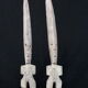 Pair of Adan Fetishes on Bases - Ghana, African Tribal Ethnic Art