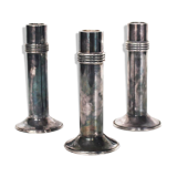 Rare set of silver plated Art deco candle holders by Christian Dior, France 1950's