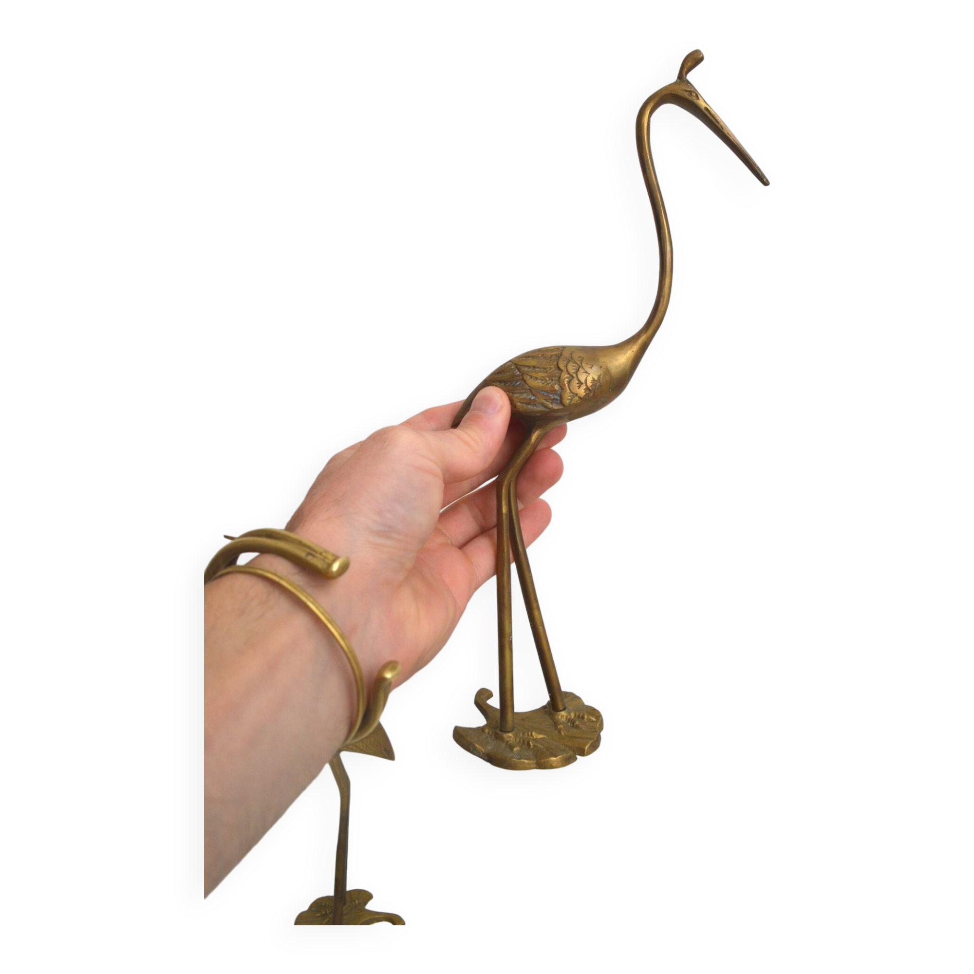 Couple of brass birds